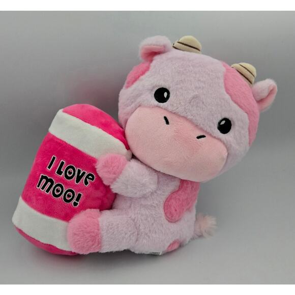 Pink Cow I Love Moo Stuffed Animal Plush Made for Walgreens - Picture 1 of 8